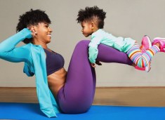 black mom exercising